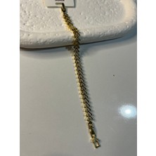 Hüma Butik Işıltılı Chevron (Ok Ucu) Sıralı Tamtur Bileklik