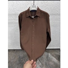 MHA Kahverengi Oversize Erkek Gömlek
