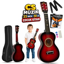 Fourtune Loki T-80RD 6 Telli Kırmızı Çocuk Gitarı Gerçek Ağaç