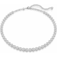 Swarovski Imber Tennis Kolye Round Cut Beyaz Rodyum Kaplama