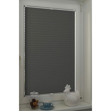 Yiteks Katlanabilir Cam Balkon Plise Perde Antrasit (Vidalı)&(Kancalı)