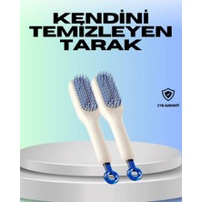 Ulu Pazarlama Kendini Temizleyen Ergonomik Saç Tarağı – Abs Gövde, Silikon Diş