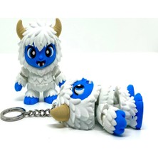 Brand House Çok Renkli 3D Flexi Yeti Anahtarlık Charm Sevimli Çanta Süsü Bag Charm Hediyelik Aksesuar