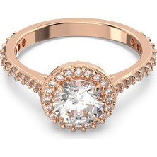 Swarovski Constella Round Pave Yüzük Beyaz Pembe Altin Rengi Kaplama 55