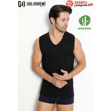 Gd Goldoremi 3904 Premium Erkek Nefes Alabilen Yumuşak Yok Gibi Bambu Kumaş V Yaka Sıfır Kol Atlet