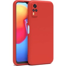 Ulu Pazarlama Vivo Y53S Kılıf Nano Içi Kadife Silikon - Kırmızı