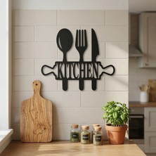 Ulu Pazarlama Kitchen Yazılı Mutfak Duvar Dekoru