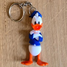 Brand House Çok Renkli 3D Donald Duck Flexi Anahtarlık Charm Sevimli Karakter Çanta Süsü Hediyelik