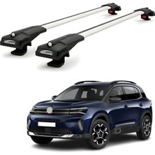 Rekapa Citroen C5 Aircross 2017-2024 Uyumlu Ara Atkı Tavan Barı , Araç Üstü Ekipman Taşıma Barı , 2 Adet - Gri