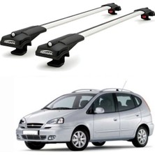 Rekapa Chevrolet Rezzo 2004-2008 Uyumlu Ara Atkı Tavan Barı , Araç Üstü Ekipman Taşıma Barı , 2 Adet - Gri
