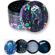 63MM Desenli Grinder Premium 4 Katmanlı Çinko Alaşım Manuel Kahve Baharat Öğütücü Parçalayıcı