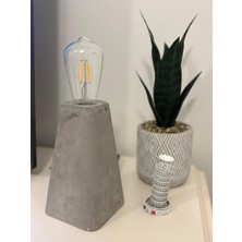 Moonlight Doğal Sade Beton Masa Lambası Ay Grisi
