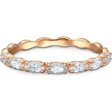 Swarovski Vittore Marquise Yüzük Beyaz Pembe Altin Rengi Kaplama 50
