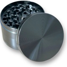 63MM Metalik Gri Grinder Premium 4 Katmanlı Çinko Alaşım Manuel Kahve Baharat Öğütücü Parçalayıcı