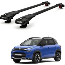 Rekapa Citroen C3 Aircross 2017-2024 Uyumlu Ara Atkı Tavan Barı , Araç Üstü Ekipman Taşıma Barı , 2 Adet - Siyah