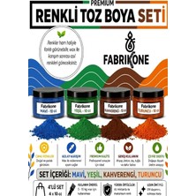 Fabrikone Toz Mum Boyası Seti 10 cc 4’lü – Soya & Parafin Wax Için – Mavi, Yeşil, Kahverengi, Turuncu BKFAB4MYKHT10G