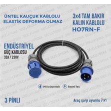 Srcelektronik Araç Şarjı  Uyumlu Üntel Kauçuk H07RN-F - 3x4 Ttr Tam Bakır Kablolu (1-40 Metre Arası ) Seyyar  Araç Şarjı Uzatma