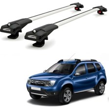 Rekapa Dacia Duster 2014-2017 Uyumlu Ara Atkı Tavan Barı , Araç Üstü Ekipman Taşıma Barı , 2 Adet - Gri
