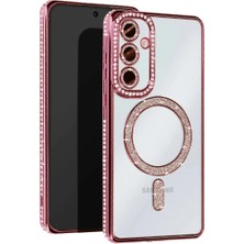 Ulu Pazarlama Samsung Galaxy A15 4g Joke Simli Magneticsafe Kılıf - Pembe