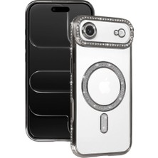 Ulu Pazarlama Apple Iphone 17 Air Joke Simli Magneticsafe Kılıf - Gümüş