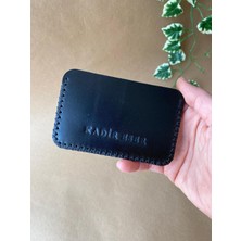 Alesta Leather Atelier (Isim Yazıyoruz) El Yapımı Deri Iki Bölmeli Kartlık