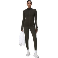 Sweaty Betty Infinity Merino Long Sleeve Ru Kadın Yeşil Koşu Tank Top