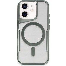 Ulu Pazarlama Apple Iphone 11 Kılıf Boyi Magsafe Silikon Kapak - Yeşil