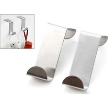 Byanes Kapı Arkası Askı Banyo Yüz Havlu Askılığı Metal, 2'li Kapı Arkasına Takılan Askı Seti