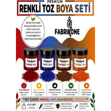 Fabrikone Toz Mum Boyası Seti 10 cc 4’lü – Soya & Parafin Wax Için – Kırmızı, Mavi, Kahverengi, Turuncu BKFAB4KMKHT10G