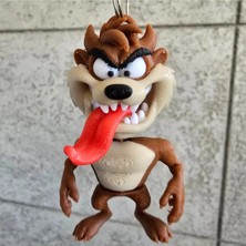 Brand House Çok Renkli 3D Flexi Tazmanya Canavarı Anahtarlık Charm Sevimli Çanta Süsü Bag Charm Hediyelik