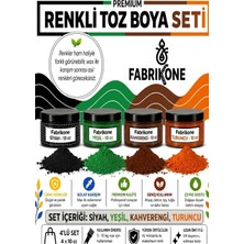 Fabrikone Toz Mum Boyası Seti 10 cc 4’lü – Soya & Parafin Wax Için – Siyah, Yeşil, Kahverengi, Turuncu BKFAB4SYKHT10G