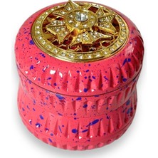 63MM Dönen Fidget Mıknatısklı Pürüzsüz Materyal Pembe Kahve Baharat Öğütücü Parçalayıcı Manuel 4  Katmanlı