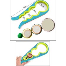 Byanes Pratik Kavanoz Kapağı Açacak / 4 Boğum 8 Kademeli Şişe Kapak Açacağı (Silikon Kaydırmaz)