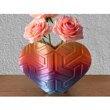 Generic 189 Gramlık Dev Geometrik Kalp Vazo-Heart Vase