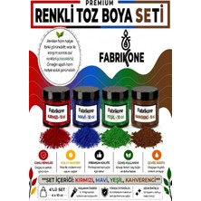 Fabrikone Toz Mum Boyası Seti 10 cc 4’lü – Soya & Parafin Wax Için – Kırmızı, Mavi, Yeşil, Kahverengi BKFAB4KMYKH10G