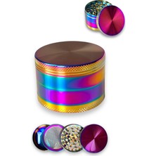 63MM Çok Renkli Grinder Premium 4 Katmanlı Çinko Alaşım Manuel Kahve Baharat Öğütücü Parçalayıcı
