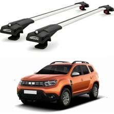 Rekapa Dacia Duster 2018-2023 Uyumlu Ara Atkı Tavan Barı , Araç Üstü Ekipman Taşıma Barı , 2 Adet - Gri