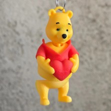Brand House Çok Renkli 3D Winnie The Pooh Flexi Anahtarlık Charm Sevimli Çanta Süsü Bag Charm Hediyelik