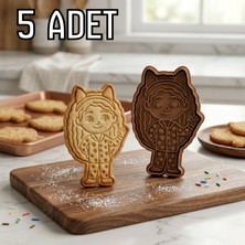 Ulu Pazarlama 5li Kedi Kulaklı Kız Hamur Şekillendirici Kurabiye Kalıbı Oyun Hamuru Kalıbı 8 5 cm