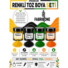 Fabrikone Toz Mum Boyası Seti 10 cc 4’lü – Soya & Parafin Wax Için – Sarı, Siyah, Yeşil, Turuncu BKFAB4SRSYT10G