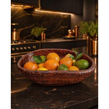 Art By Aslı El Yapımı Dekoratif Meyve Kasesi 41X25 cm – Kırılmaz Şık Sunum Kasesi, Kuruyemiş & Ekmek Servis Tabağı