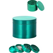 63MM Yeşil Grinder Premium 4 Katmanlı Çinko Alaşım Manuel Kahve Baharat Öğütücü Parçalayıcı
