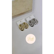 Vip Gold&silver Zr Model Kararmaz Çelik Küpe