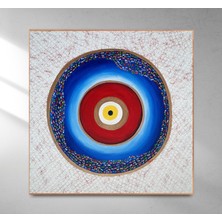 Galeri Mavi Nazar Boncuğu | Özgün El Yapımı Akrilik Tablo | 40X40 cm