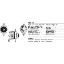 Dodo Alternatör 12V 40A Clark / Yale / Hyster Forklıft Mıtsubıshı Tip (1 Ad )