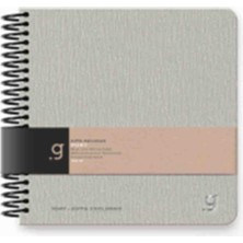 Gıpta Exclusıve Port Spiralli Flexi Kapak Kare Defter 16X16 80 Yp. Çizgili - Krem. Rengi Beyaz