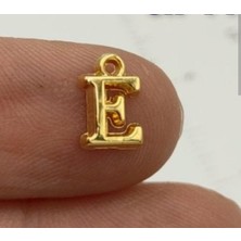 Yiğit Aksesuar 5 Adet Kararmaz Gold Metalik 'e' Harfi Sallantı Kolye Ucu Takı Yapım Malzemeleri