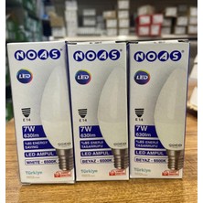 Noas Buji Ampül 7W E-14 Tasarruflu Ampül (3lü Paket)
