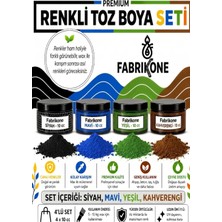 Fabrikone Toz Mum Boyası Seti 10 cc 4’lü – Soya & Parafin Wax Için – Siyah, Mavi, Yeşil, Kahverengi BKFAB4SMYKH10G