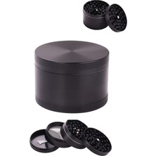 63MM Siyah Grinder Premium 4 Katmanlı Çinko Alaşım Manuel Kahve Baharat Öğütücü Parçalayıcı